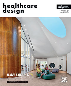Cover of the June/July 2025 issue of Healthcare Design magazine